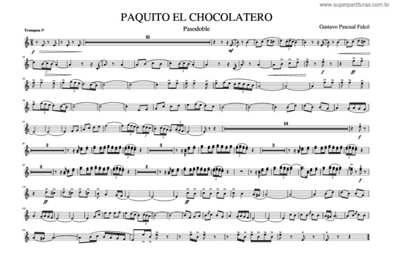 Partitura da música Paquito El Chocolatero Solo A Dos Voces