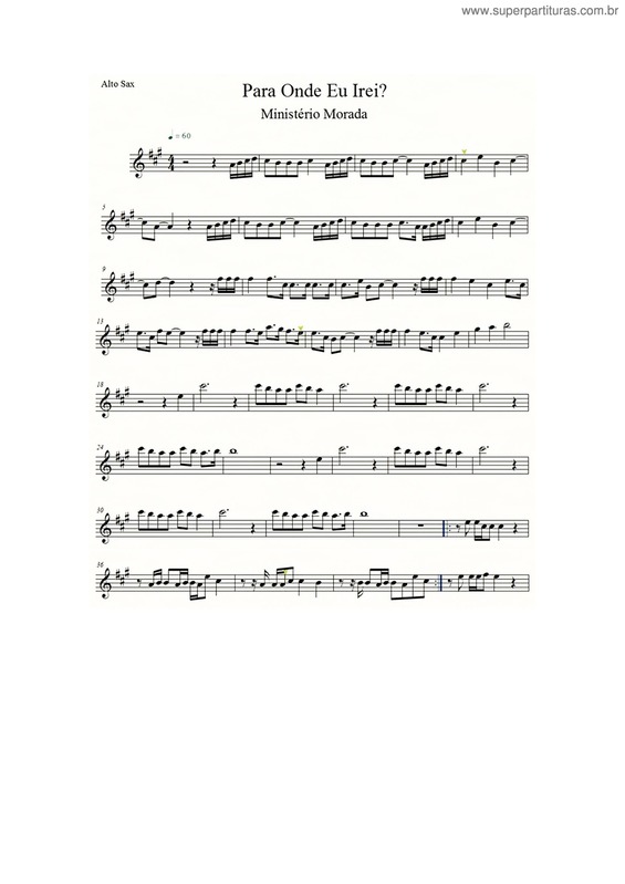 Partitura da música Para Onde Eu Irei v.3