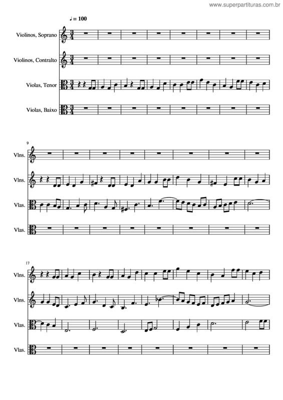 Partitura da música Parabéns v.7