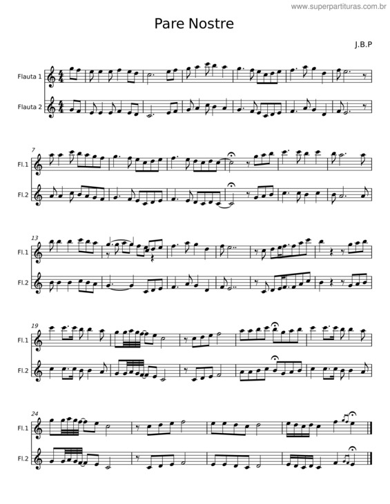 Partitura da música Pare Nostre v.3