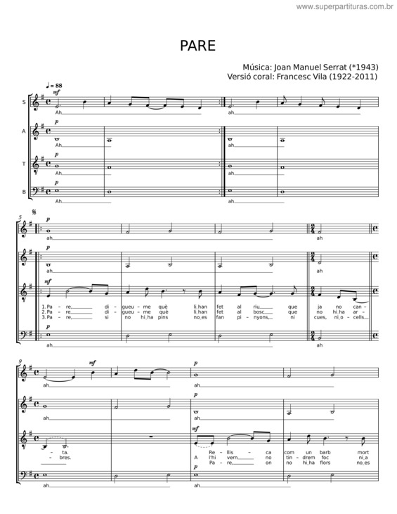 Partitura da música Pare v.5