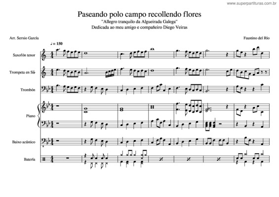 Partitura da música Paseando Polo Campo Recollendo Flores