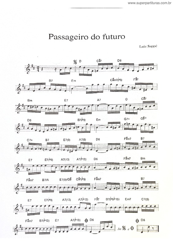 Partitura da música Passageiro Do Futuro