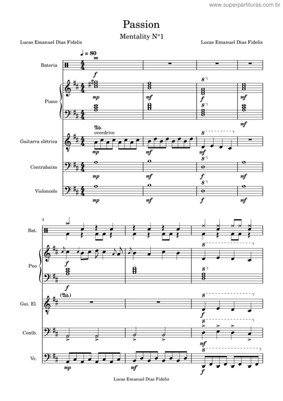 Partitura da música Passion Mentality N°1