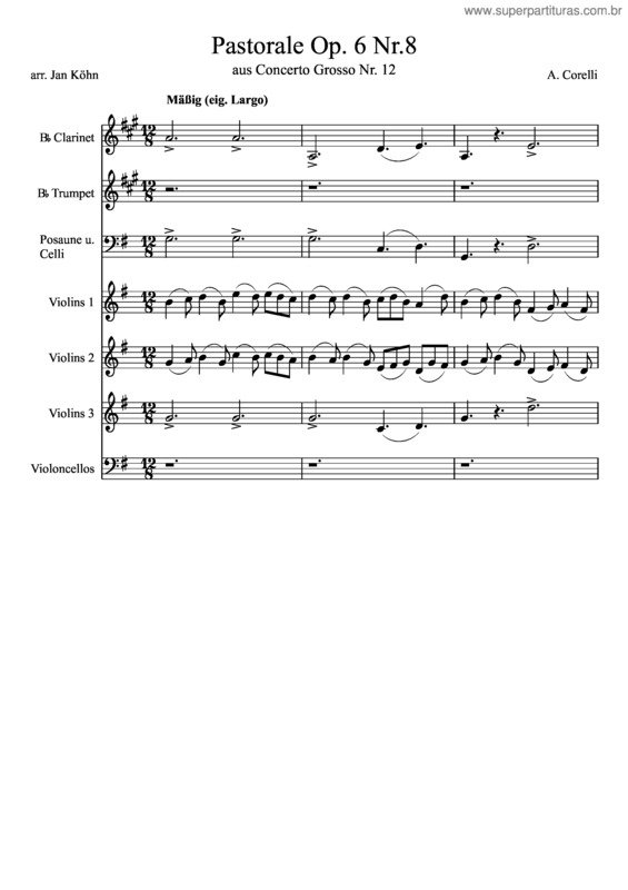 Partitura da música Pastorale v.3