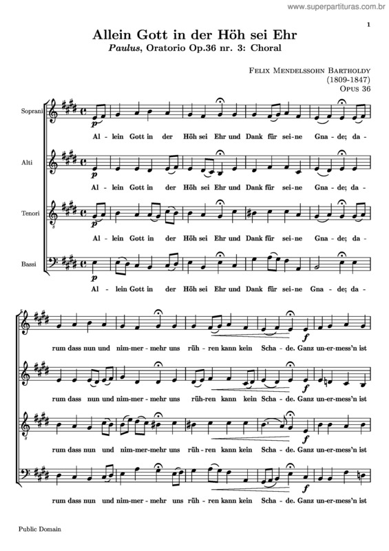 Partitura da música Paulus