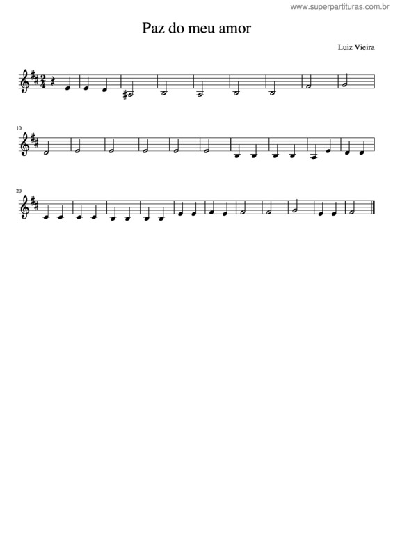 Partitura da música Paz Do Meu Amor v.3