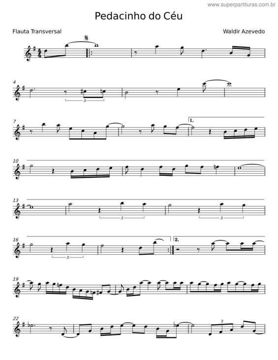 Partitura da música Pedacinho Do Céu v.12