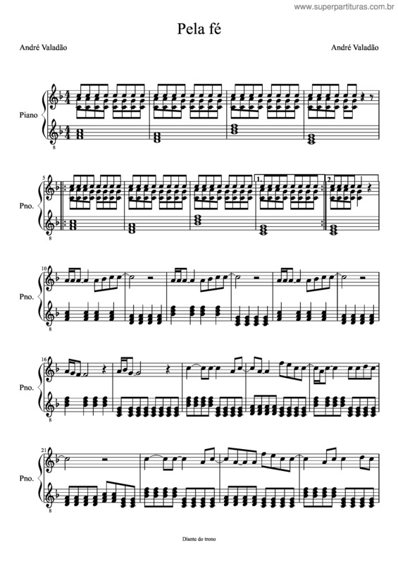 Partitura da música Pela Fé v.4