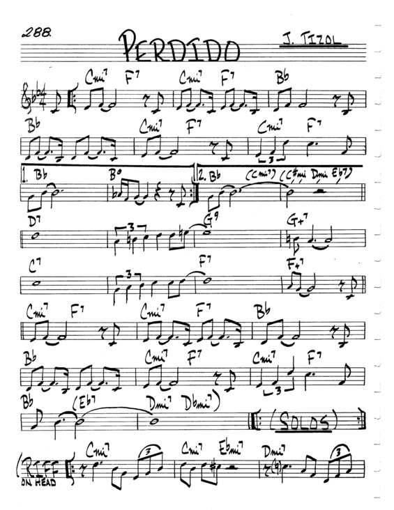 Partitura da música Perdido v.9