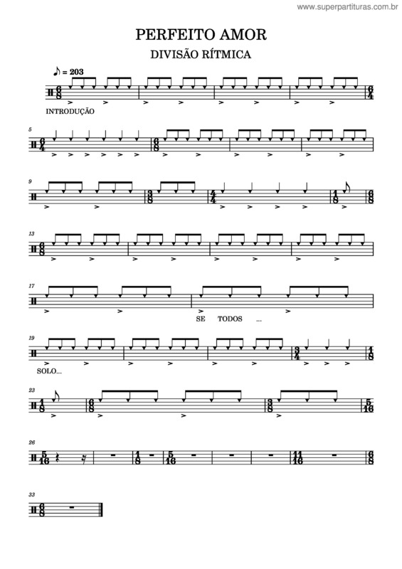 Partitura da música Perfeito Amor v.6