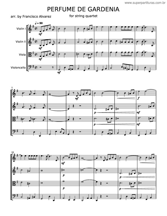 Partitura da música Perfume De Gardenia v.3