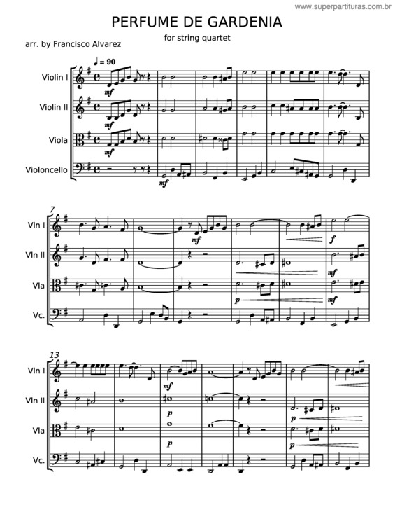 Partitura da música Perfume De Gardenia v.4