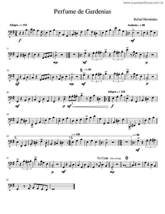 Partitura da música Perfume De Gardenias v.3