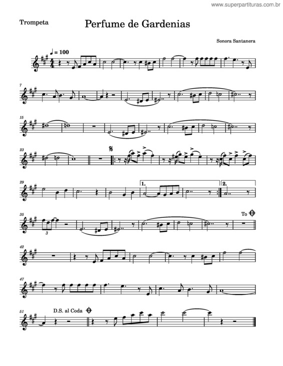 Partitura da música Perfume De Gardenias v.4