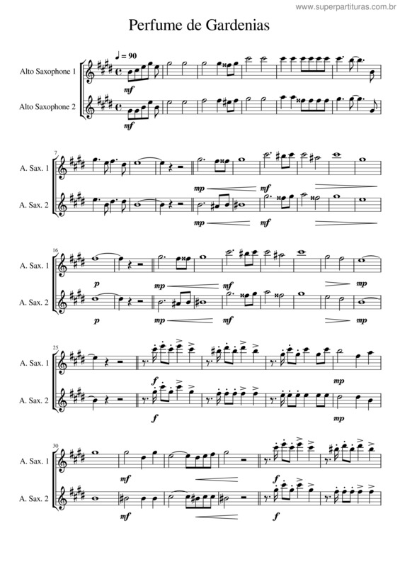 Partitura da música Perfume De Gardenias v.7