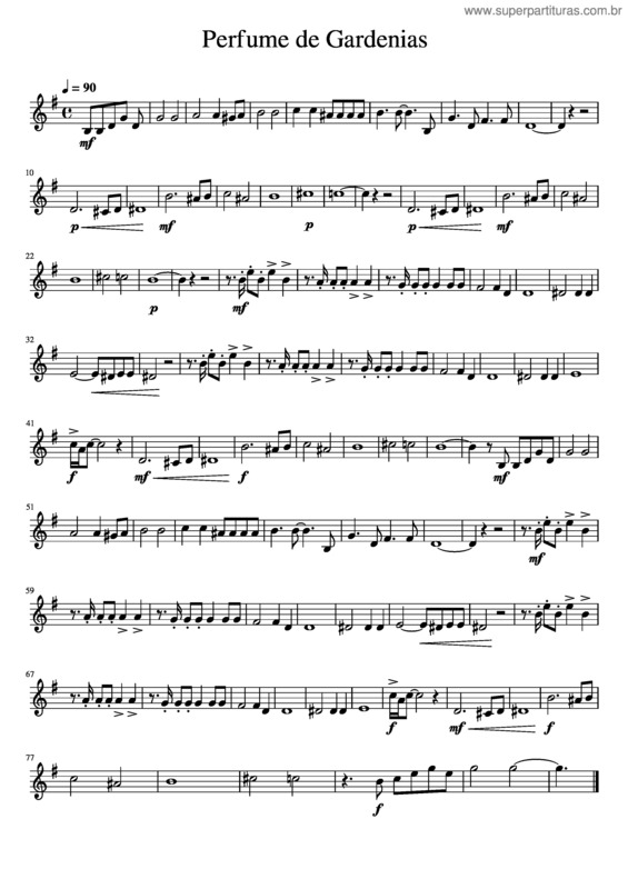 Partitura da música Perfume De Gardenias v.8