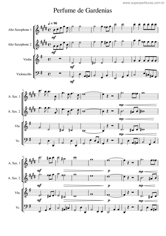 Partitura da música Perfume De Gardenias v.9