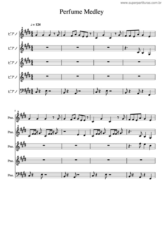 Partitura da música Perfume Medley v.3