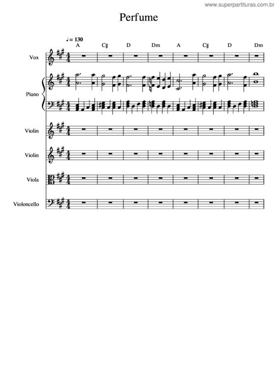 Partitura da música Perfume v.5