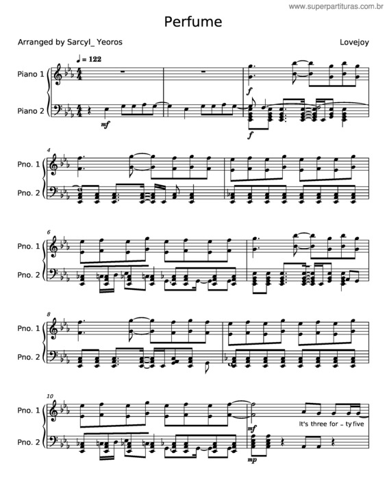 Partitura da música Perfume v.7