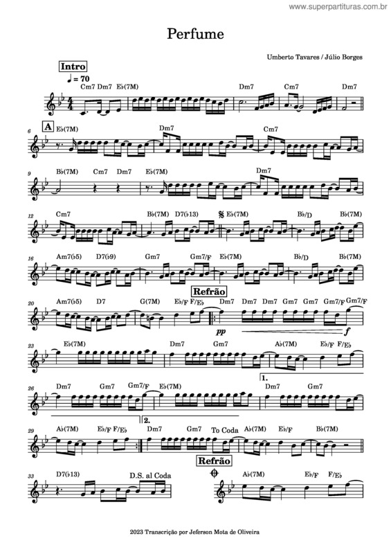 Partitura da música Perfume v.8