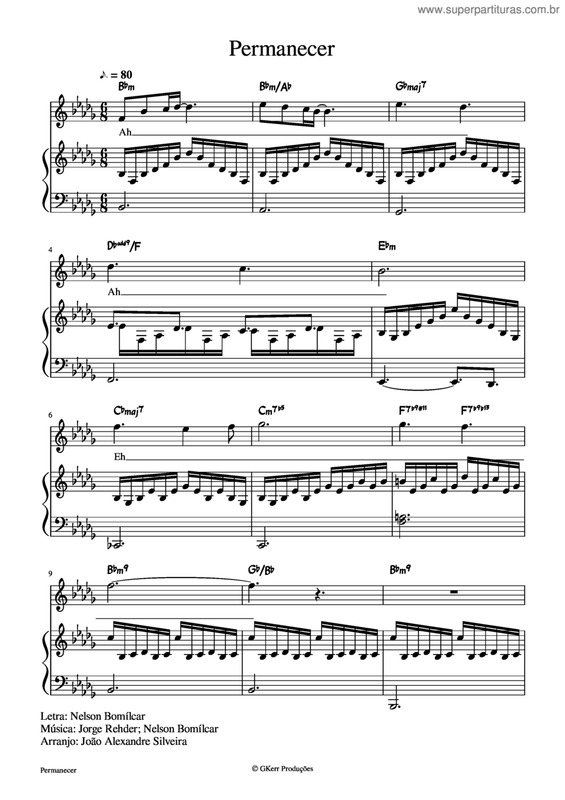 Partitura da música Permanecer