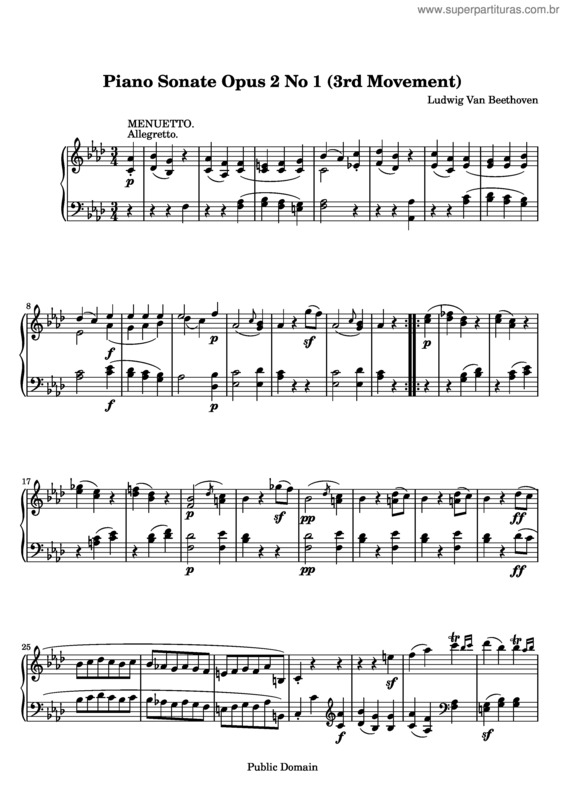 Partitura da música Piano Sonata No. 1 v.6