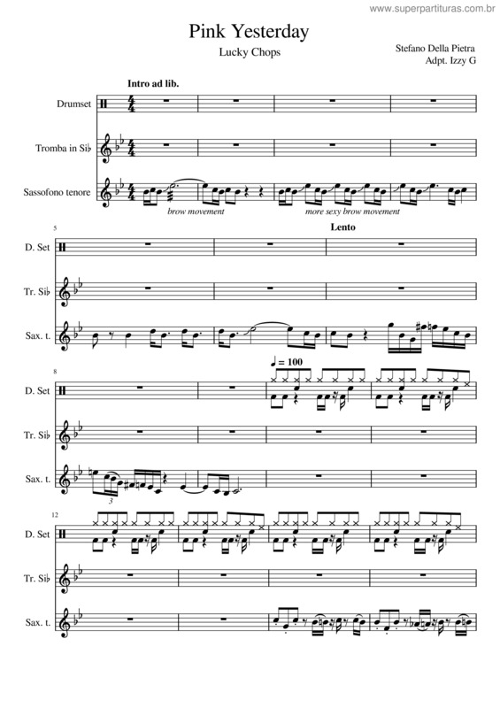 Partitura da música Pink Yesterday v.5