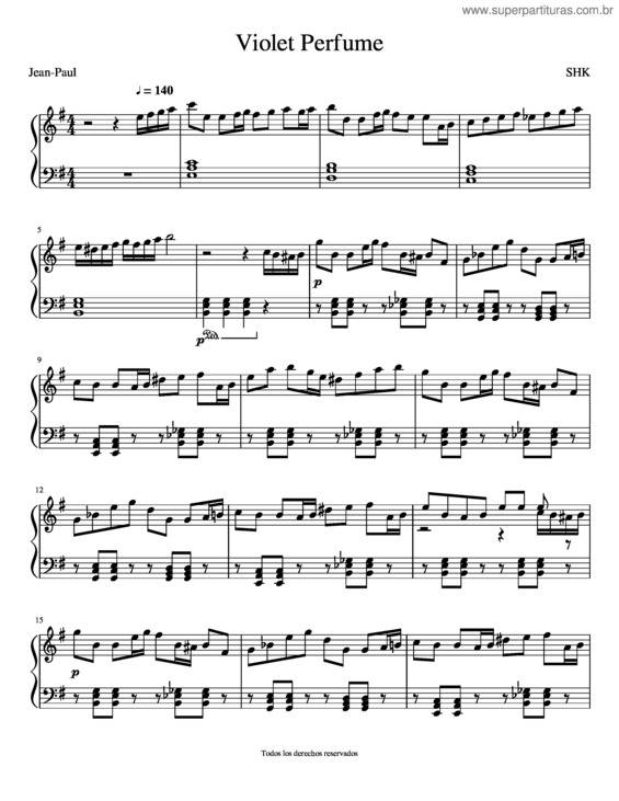 Partitura da música Piu Prime: Shk