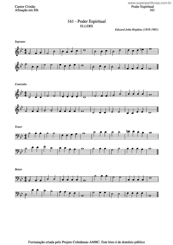 Partitura da música Poder Espiritual v.3