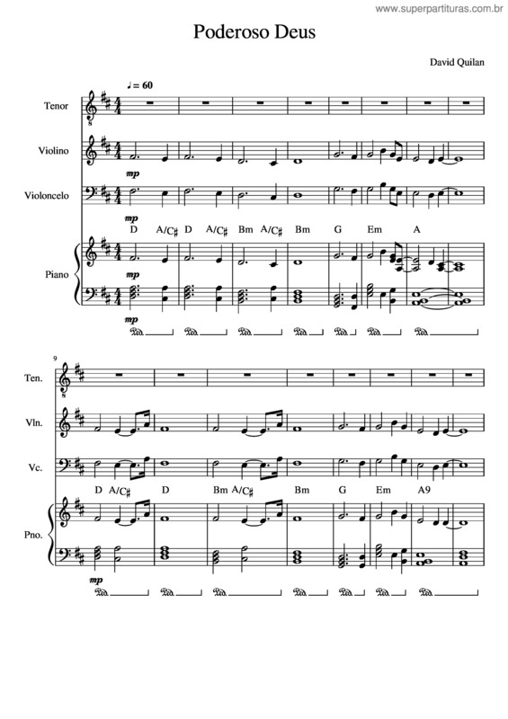 Partitura da música Poderoso Deus v.3