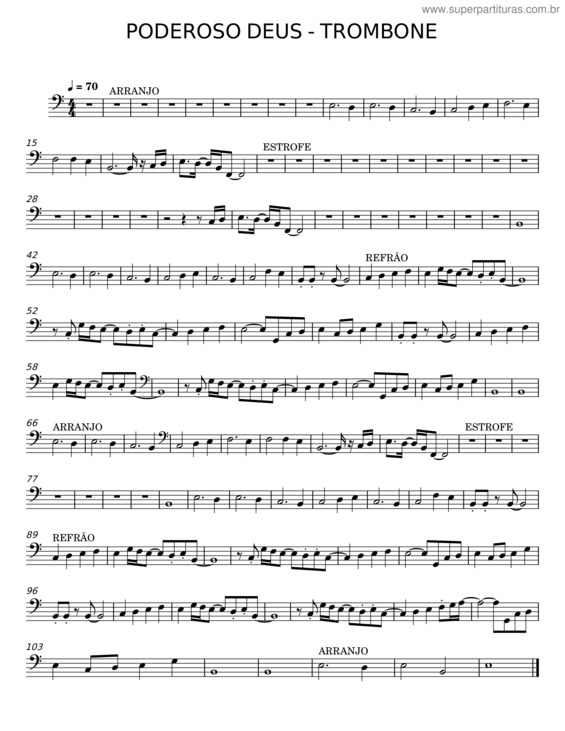 Partitura da música Poderoso Deus v.7