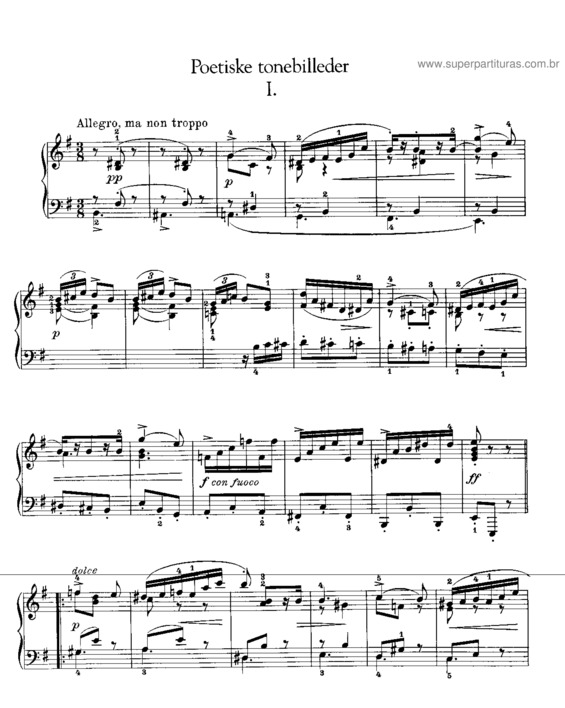 Partitura da música Poetiske Tonebilder