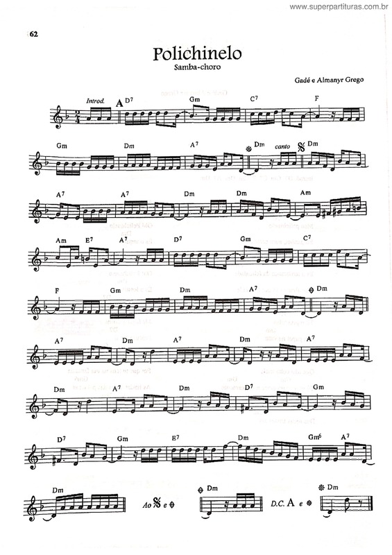 Partitura da música Polichinelo v.7