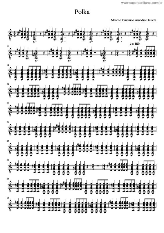 Partitura da música Polka v.6