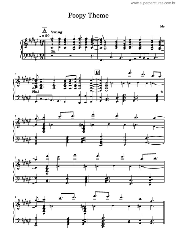 Partitura da música Poo Poo Theme For The Stein