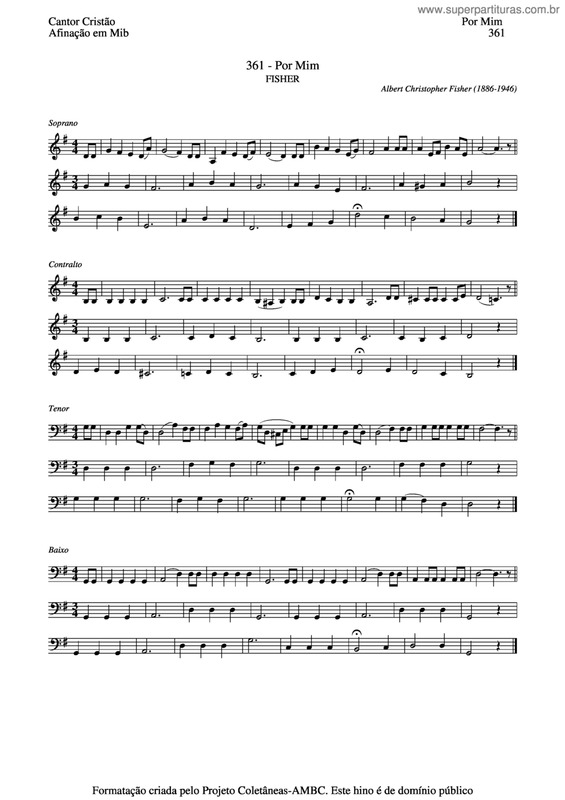 Partitura da música Por Mim v.4