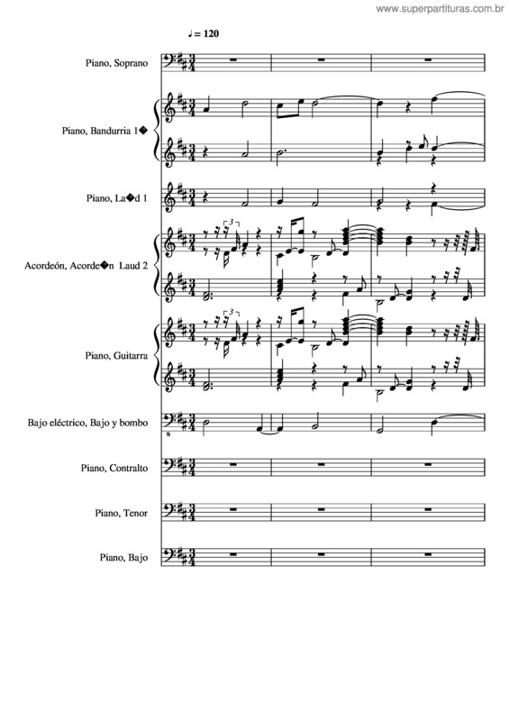 Partitura da música Por Ti v.2