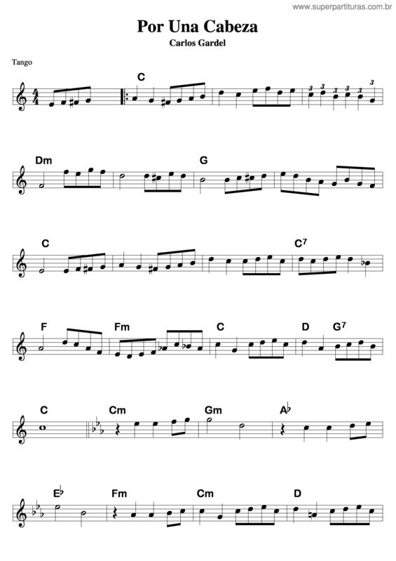 Partitura da música Por Una Cabeza v.11