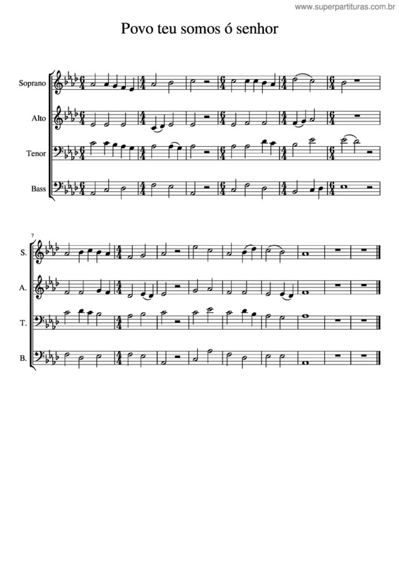 Partitura da música Povo Teu Somos Ó Senhor