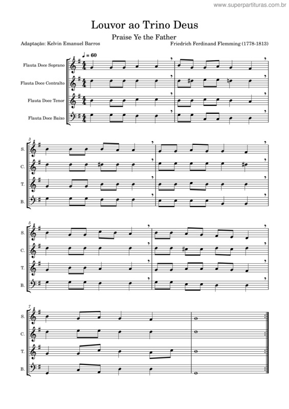 Partitura da música Praise Ye The Father