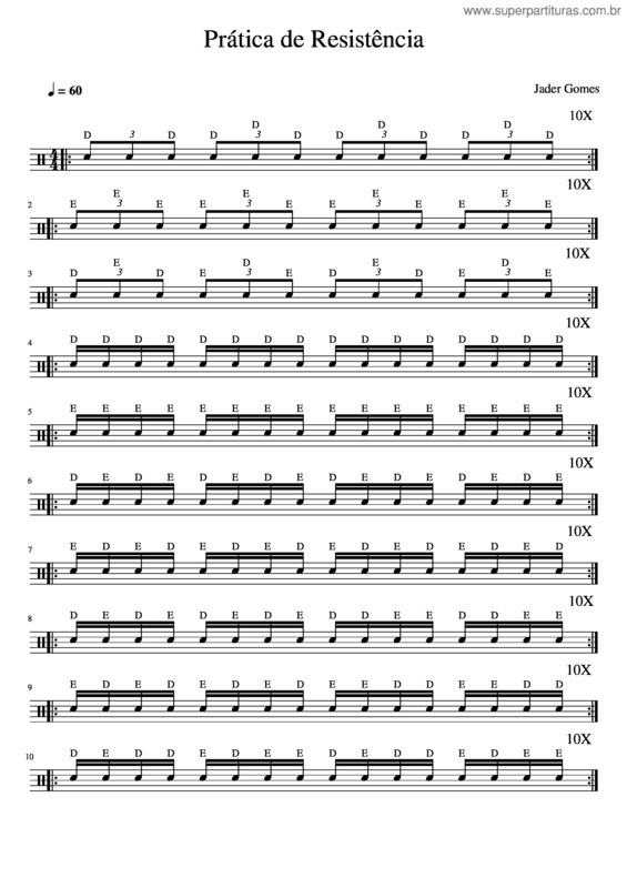 Partitura da música Prática De Resistência