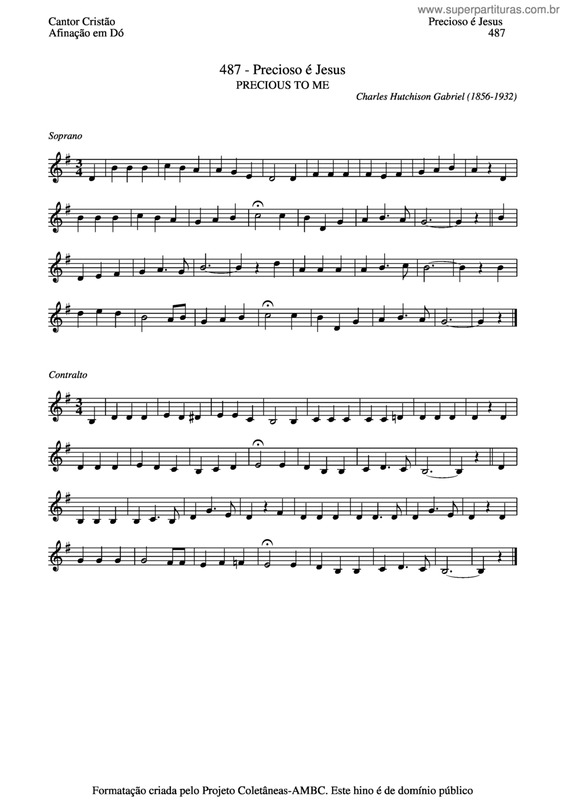 Partitura da música Precioso É Jesus v.2