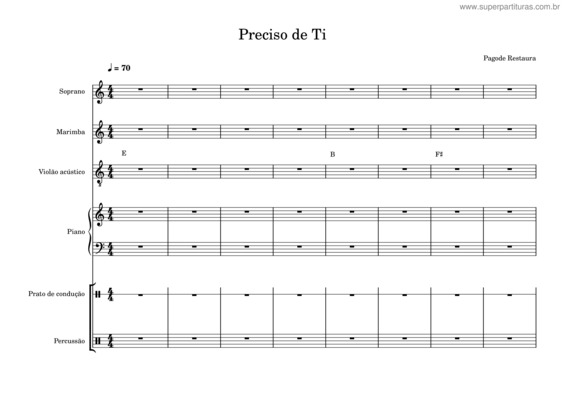 Partitura da música Preciso De Ti v.14