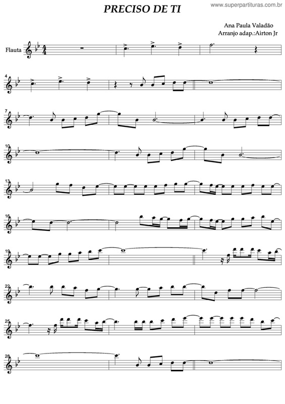 Partitura da música Preciso De Ti v.9