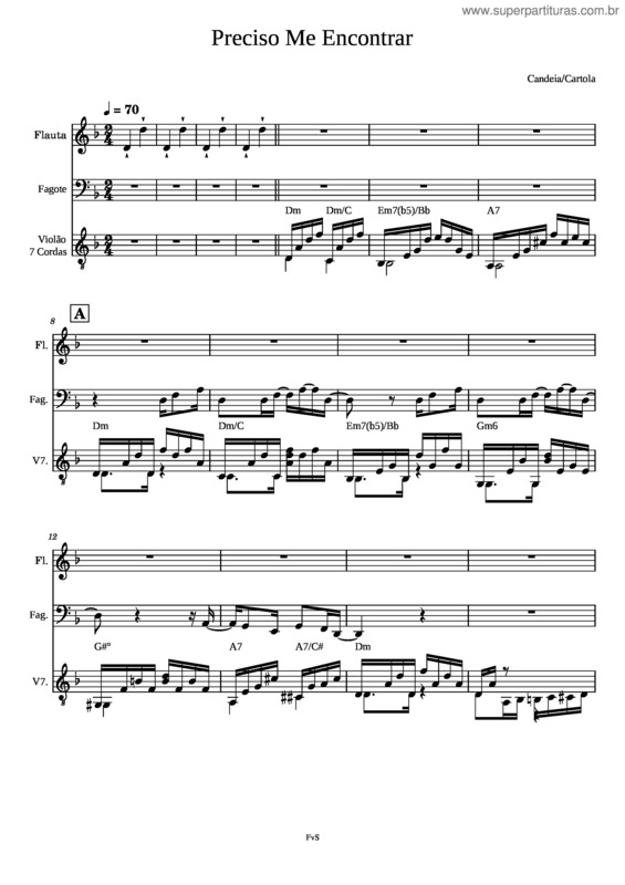 Partitura da música Preciso Me Encontrar v.5