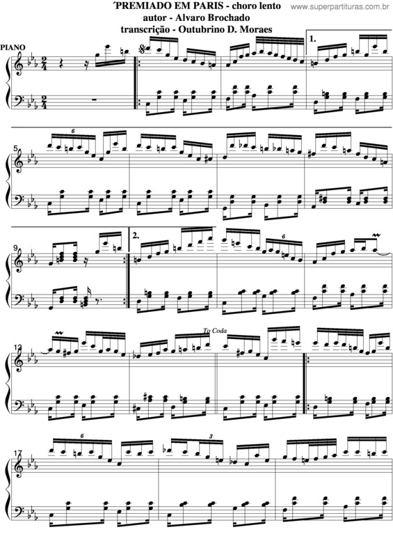 Partitura da música Premiado Em Paris v.4