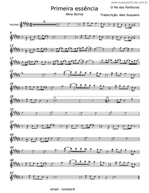 Partitura da música Primeira Essencia v.4