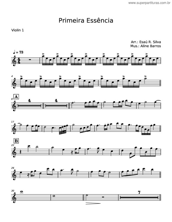 Partitura da música Primeira Essencia v.8